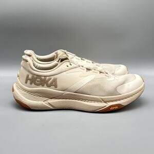 Hoka One One Transport Shoes Womens 11B Cream Vibram Cushioned Running Trail
